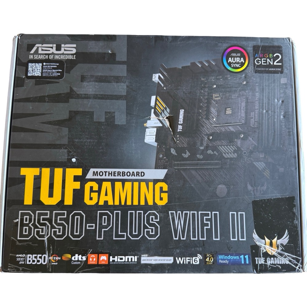 ASUS TUF Gaming B550-PLUS WIFI II Motherboard AMD AM4 DDR4 ATX Open Box Desktop